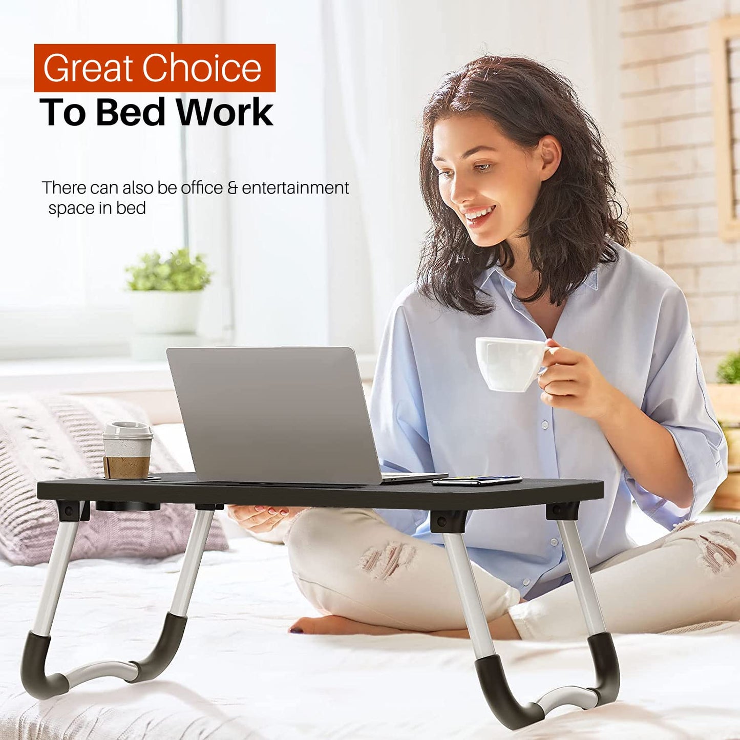 Portable Folding Laptop Table | Bed Table for Adults