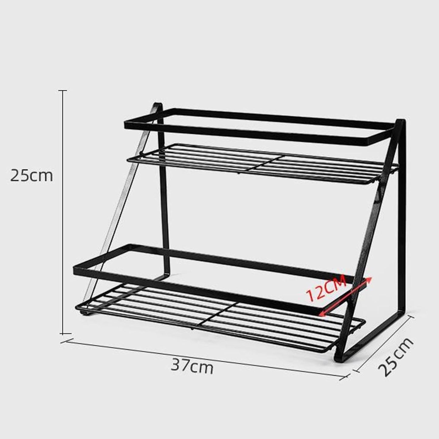 2 Layer Spice Rack Cosmetic Makeup Basket Water Cup Rack Display Shelf.