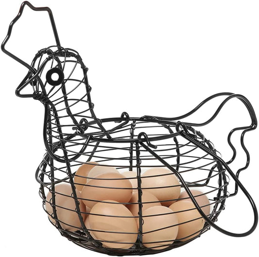 Chicken Egg Basket Wire Basket for Fresh Eggs Snack Storage Basket