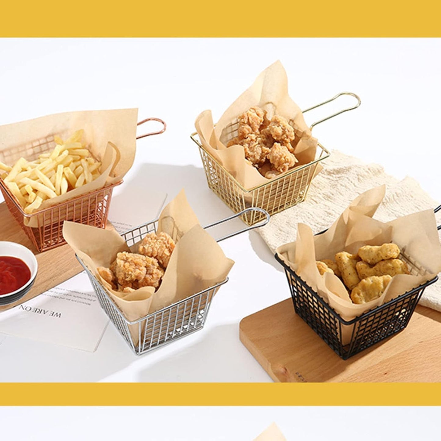 Dream Enterprises French Fries Basket Portable Stainless Steel Chips Mini Frying Basket