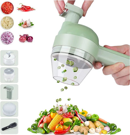 4 In 1 Handheld Electric Vegetable Cutter Wireless